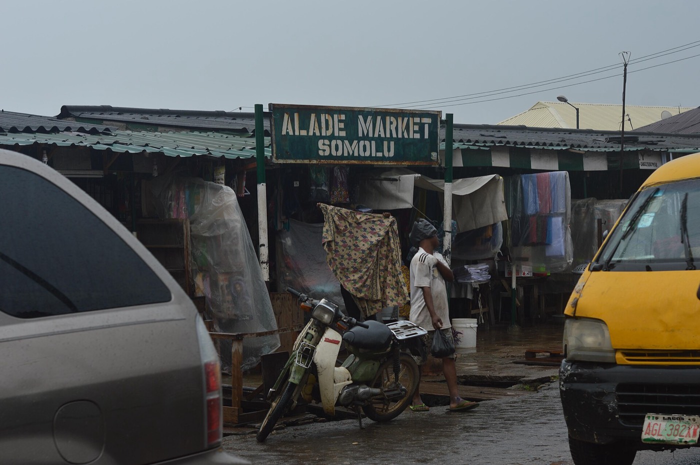The entrance to Alade Market in Somolu, Lagos